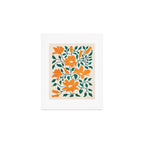 Tangerine & Pine: Matisse Flowers & Leaves Art Print Gallery Image 1