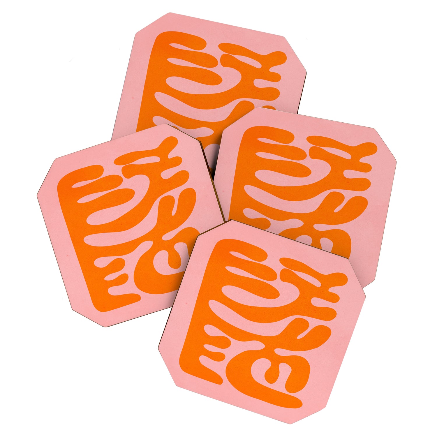 Tangerine & Sundown: Matisse Paper Cutouts 12 Coaster Gallery Image 1