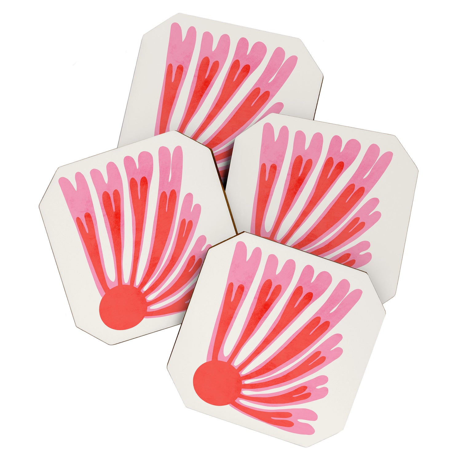 Tart & Amaranth: Wild Flower | Matisse Foliage Paper Cutouts Coaster Gallery Image 1