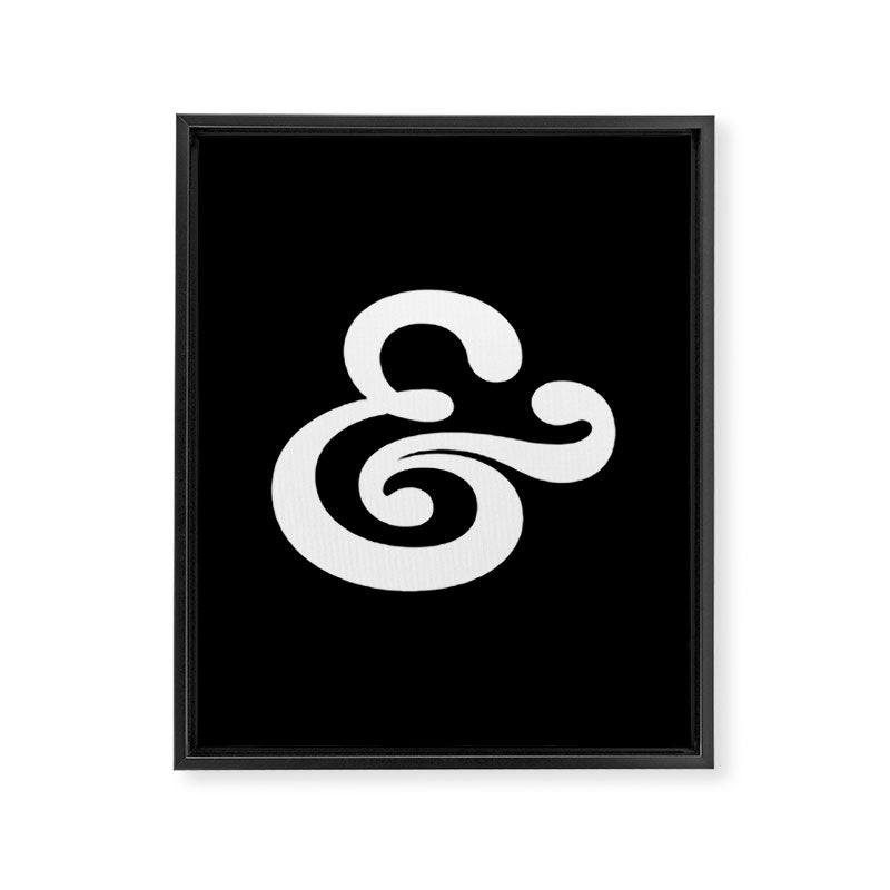 The Ampersand: B&W Edition Framed Canvas Print Gallery Image 6