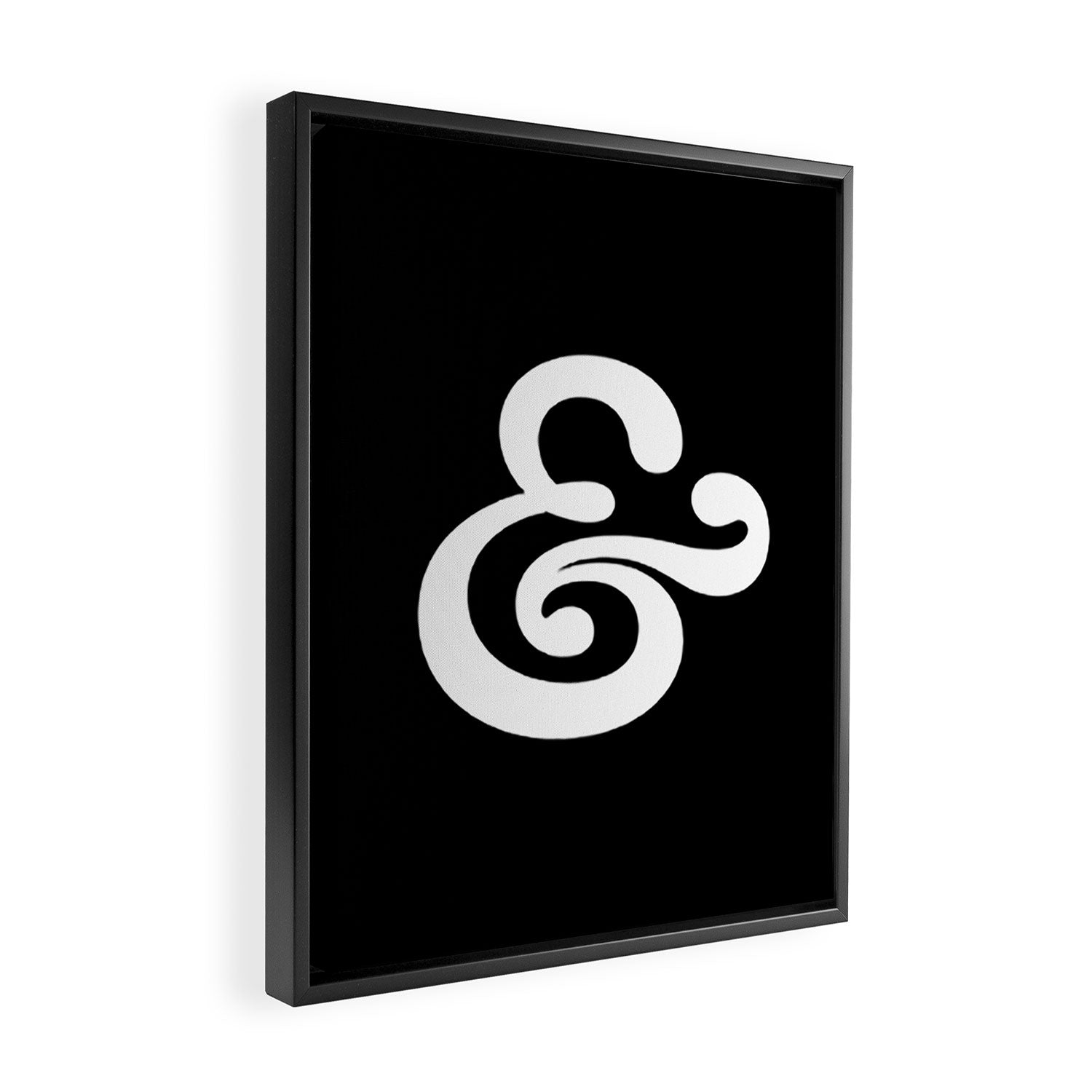 The Ampersand: B&W Edition Framed Canvas Print Gallery Image 2