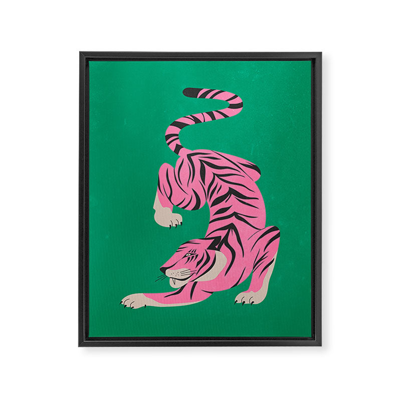The Chase 2: Pink Tiger Edition Framed Canvas Print Gallery Image 8
