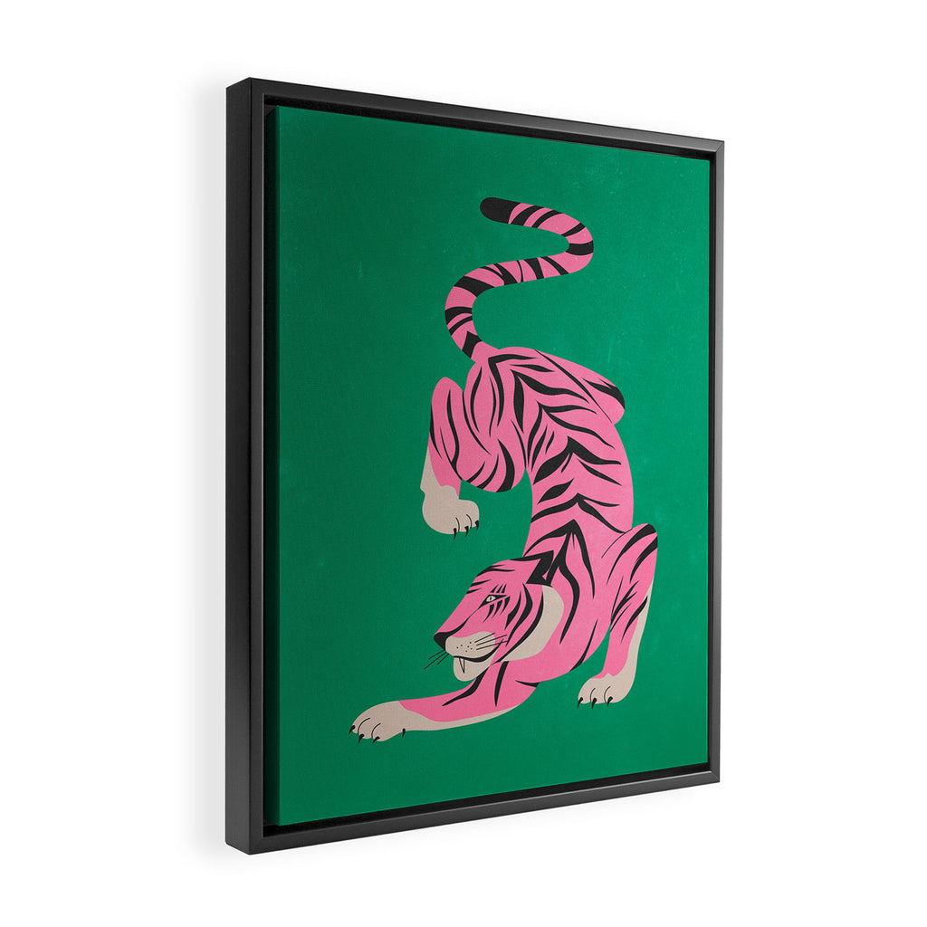 The Chase 2: Pink Tiger Edition Framed Canvas Print Gallery Image 2
