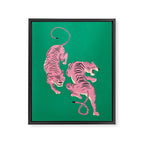 The Chase: Pink Tiger Edition Framed Canvas Print Gallery Image 6