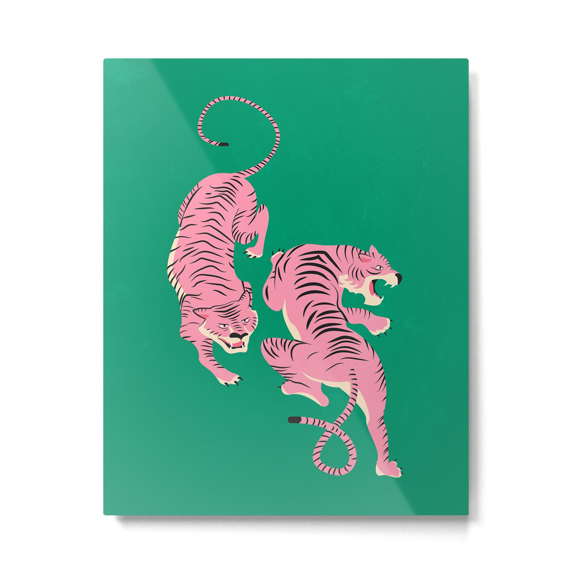 The Chase: Pink Tiger Edition Metal Print Gallery Image 4