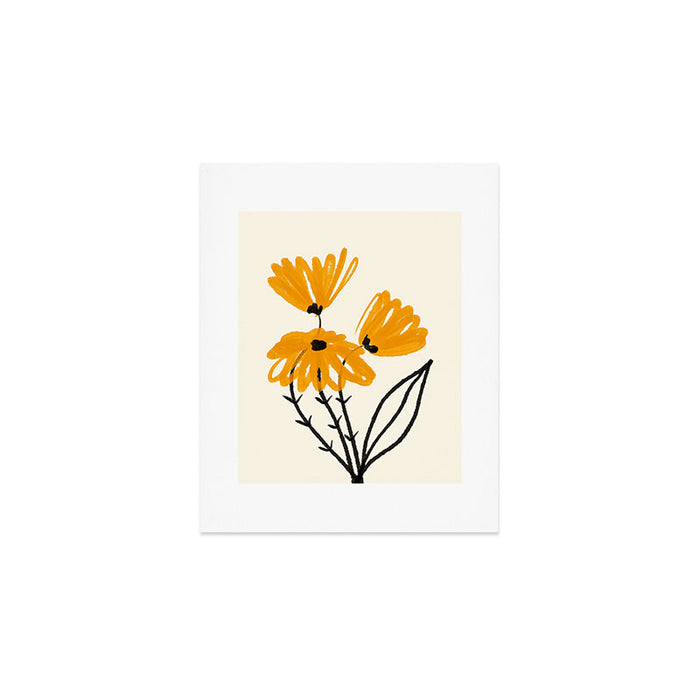 The Cosmo Yellow Flowers 02 Art Print Gallery Image 1