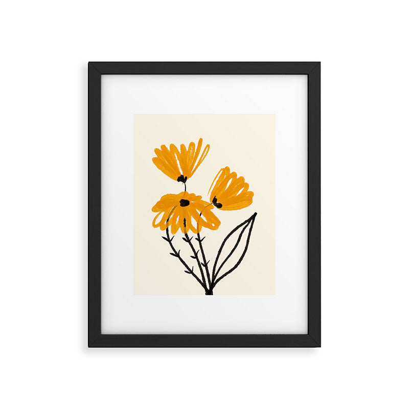 The Cosmo Yellow Flowers 02 Framed Art Print Gallery Image 5