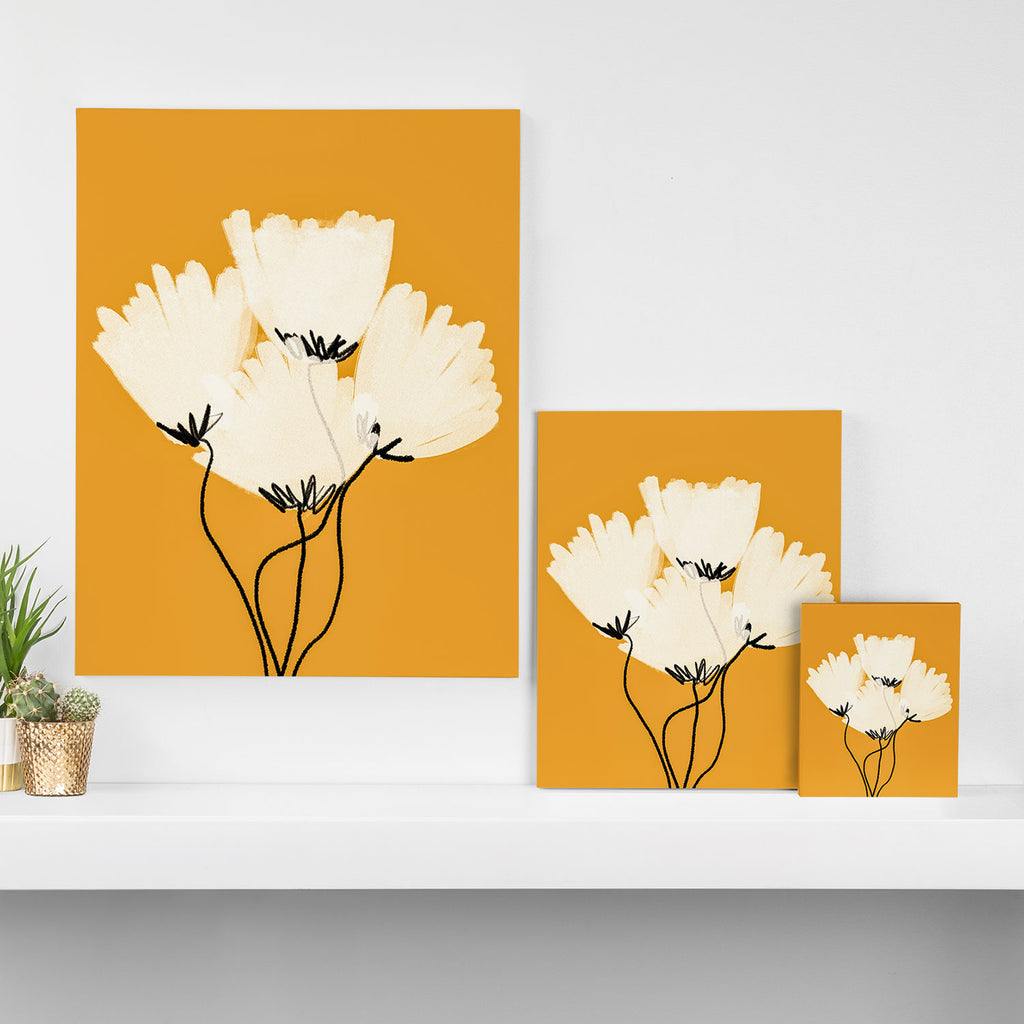 The Cosmo Yellow Flowers Canvas Print Gallery Image 3