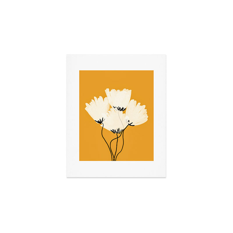 The Cosmo Yellow Flowers Art Print Gallery Image 1