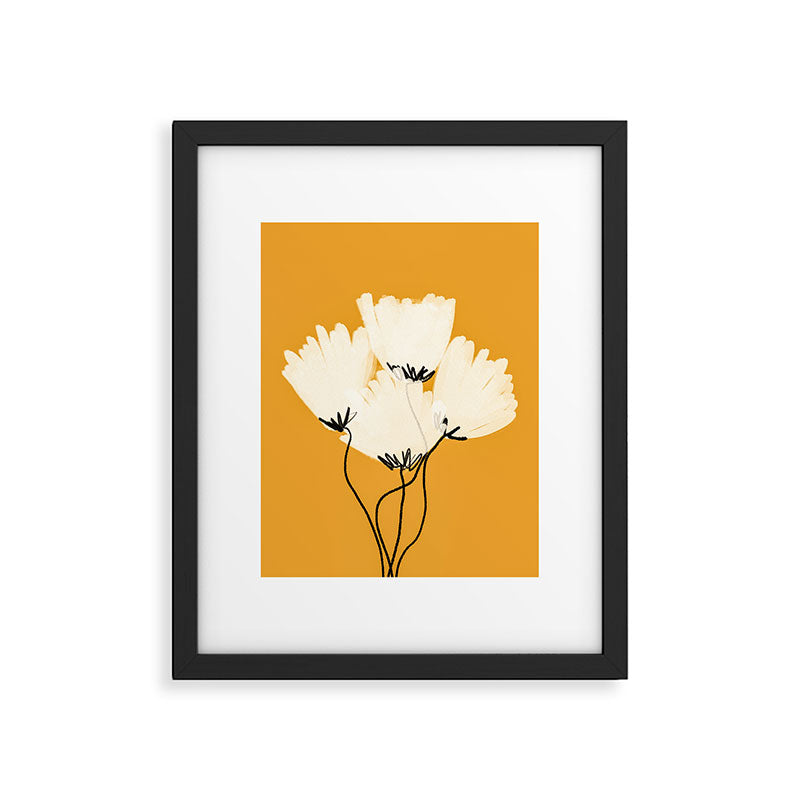 The Cosmo Yellow Flowers Framed Art Print Gallery Image 6