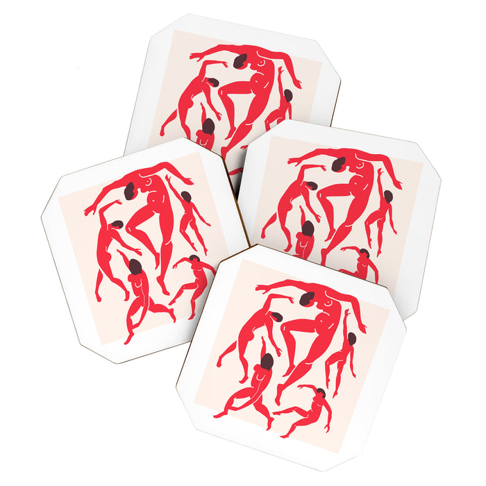 The Dance 3 | Henri Matisse - La Danse | Scarlet Red Edition Coaster Gallery Image 1