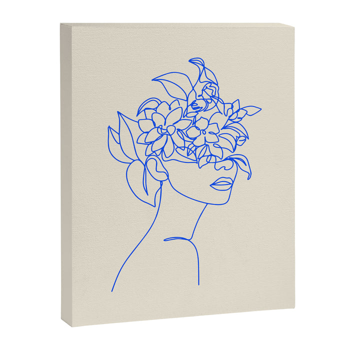 The Girl with the Flowers: Off-White Edition Canvas Print Gallery Image 1