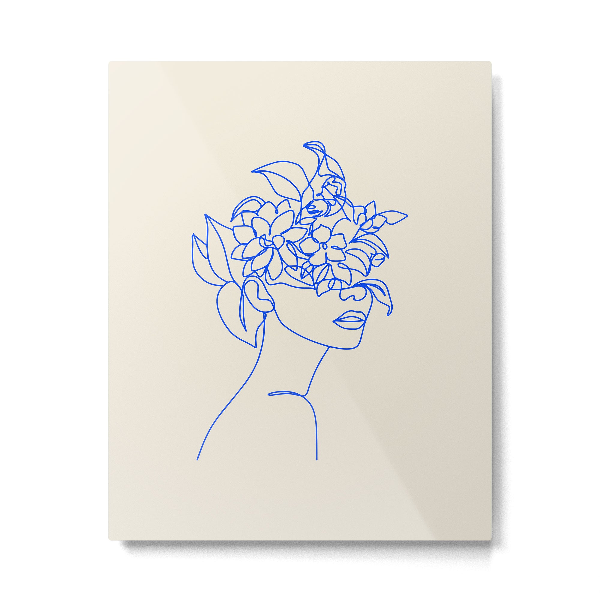 The Girl with the Flowers: Off-White Edition Metal Print Gallery Image 4