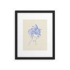 The Girl with the Flowers: Off-White Edition Framed Art Print Gallery Image 5