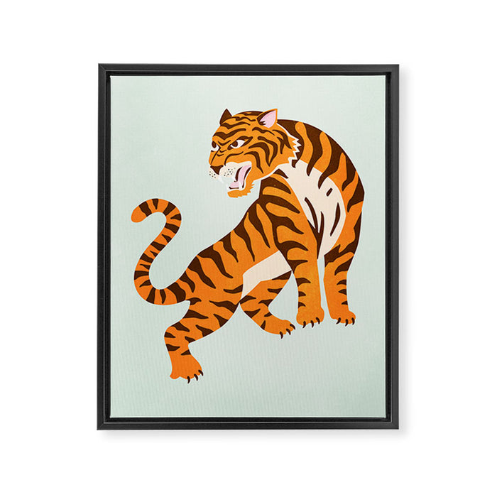 The Roar: Orange Tiger Edition Framed Canvas Print Gallery Image 1