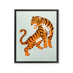 The Roar: Orange Tiger Edition Framed Canvas Print Gallery Image 6