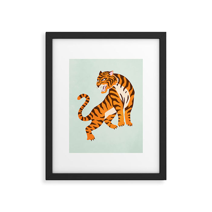 The Roar: Orange Tiger Edition Framed Art Print Gallery Image 1