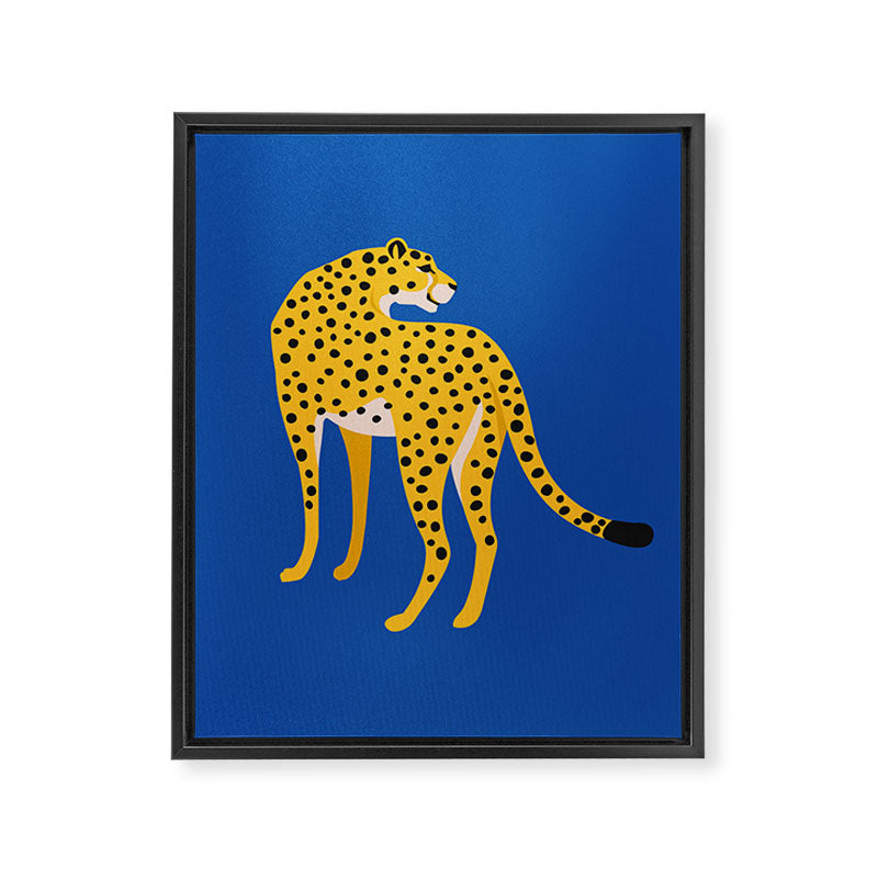 The Stare 2: Golden Cheetah Edition Framed Canvas Print Gallery Image 6