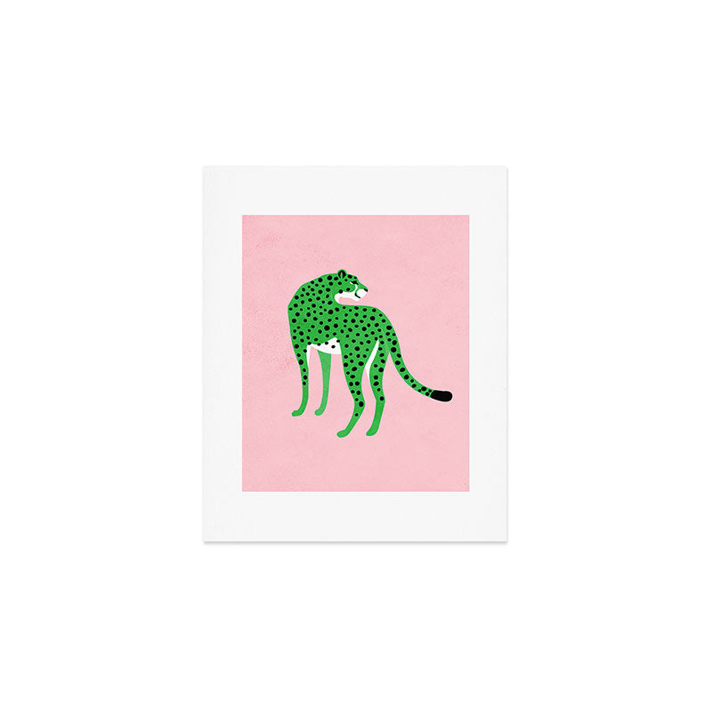 The Stare 2: Tropical Green Cheetah Edition Art Print Gallery Image 1