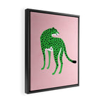 The Stare 2: Tropical Green Cheetah Edition Framed Canvas Print Gallery Image 2