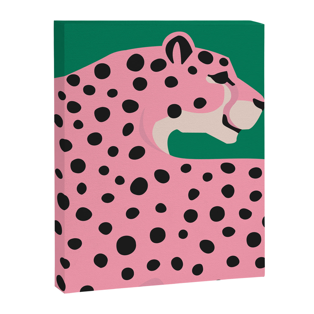 The Stare 3: Pink Cheetah Edition Canvas Print Gallery Image 6