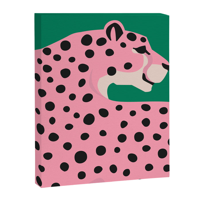 The Stare 3: Pink Cheetah Edition Canvas Print Gallery Image 1