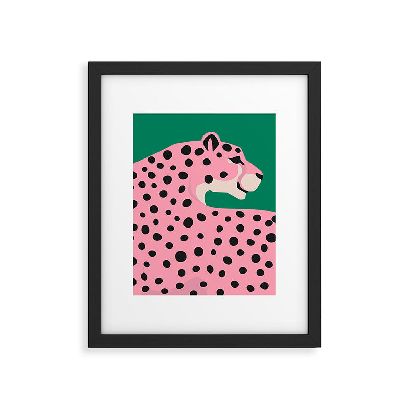 The Stare 3: Pink Cheetah Edition Framed Art Print Gallery Image 4