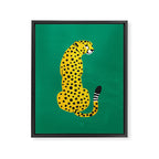 The Stare: Golden Cheetah Edition Framed Canvas Print Gallery Image 6