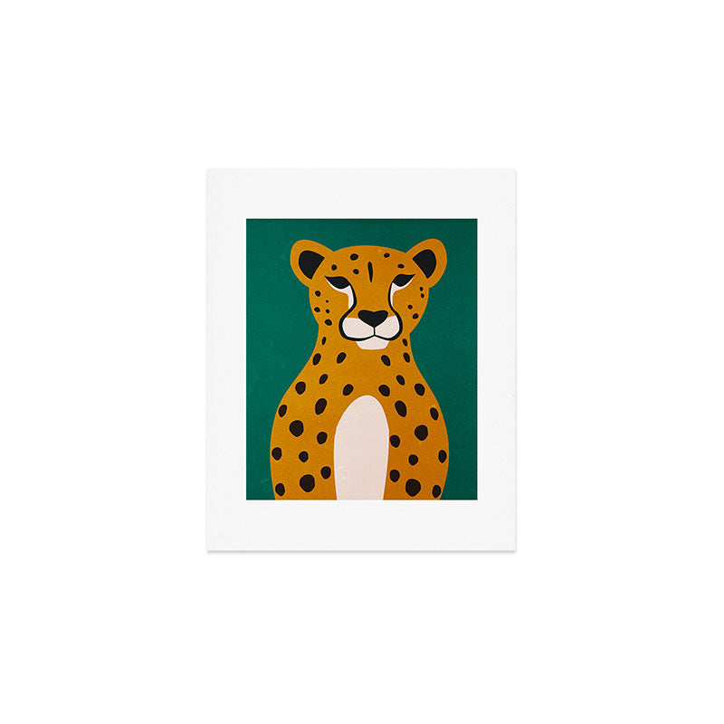 The Stare: Marigold Cheetah Art Print Gallery Image 1