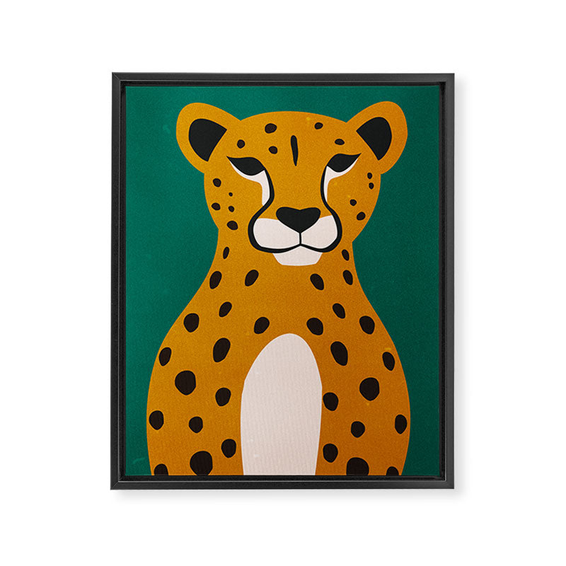 The Stare: Marigold Cheetah Framed Canvas Print Gallery Image 8