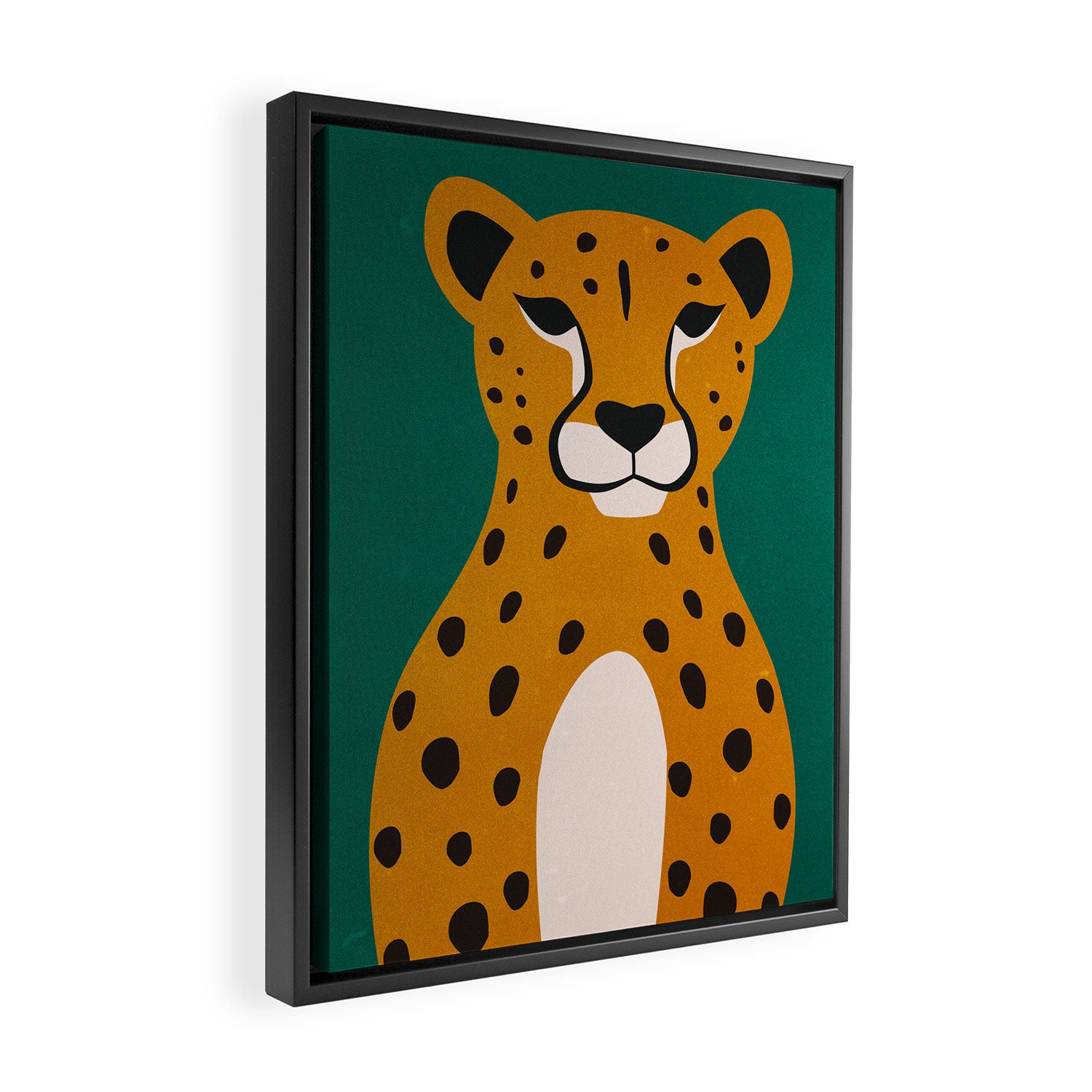 The Stare: Marigold Cheetah Framed Canvas Print Gallery Image 2