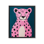 The Stare: Night Race Pink Cheetah Edition Framed Canvas Print Gallery Image 6