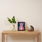 The Stare: Night Race Pink Cheetah Edition Framed Canvas Print Gallery Image 4