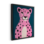 The Stare: Night Race Pink Cheetah Edition Framed Canvas Print Gallery Image 2