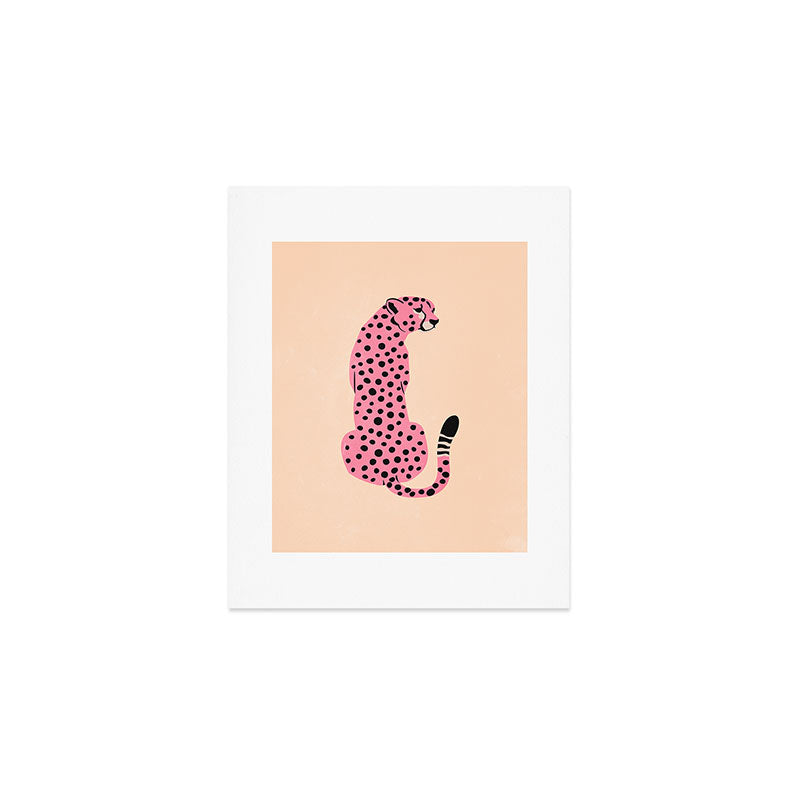 The Stare: Peach Cheetah Edition Art Print Gallery Image 1