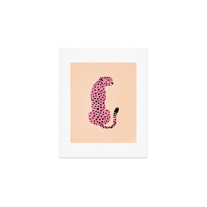 The Stare: Peach Cheetah Edition Art Print Gallery Image 1