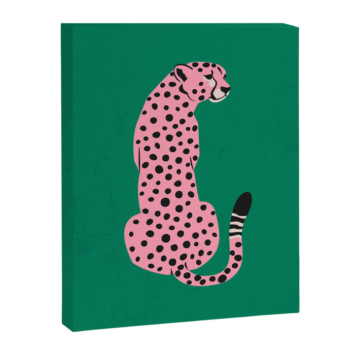 The Stare: Pink Cheetah Edition Canvas Print Gallery Image 1