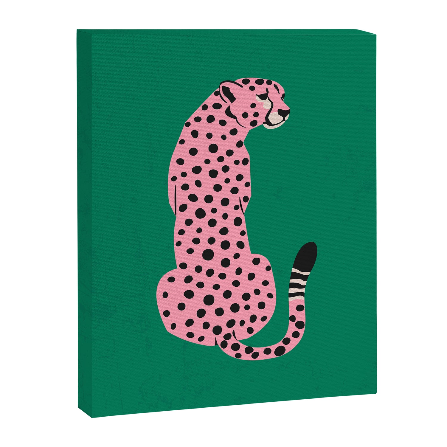 The Stare: Pink Cheetah Edition Canvas Print Gallery Image 3