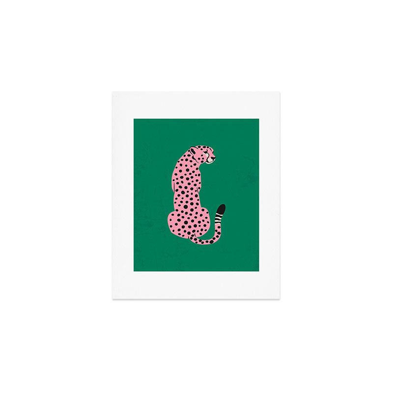 The Stare: Pink Cheetah Edition Art Print Gallery Image 1