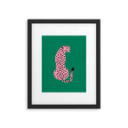 The Stare: Pink Cheetah Edition Framed Art Print Gallery Image 5
