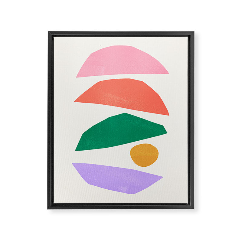 The Sundowner: Stacked Shapes 01 Framed Canvas Print Gallery Image 6