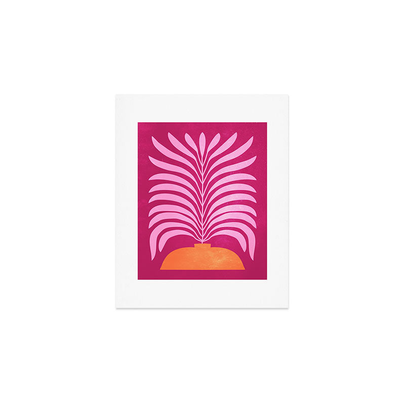 THE VASE 02: Bordeaux Wine Leaves Art Print Gallery Image 1
