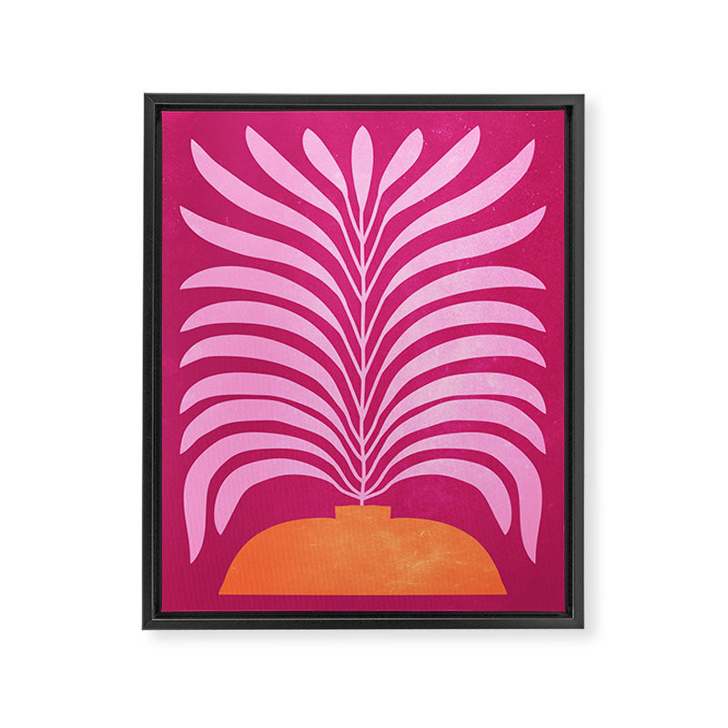 THE VASE 02: Bordeaux Wine Leaves Framed Canvas Print Gallery Image 6