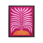 THE VASE 02: Bordeaux Wine Leaves Framed Canvas Print Gallery Image 6