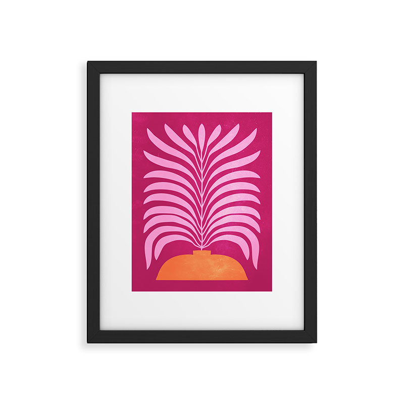 THE VASE 02: Bordeaux Wine Leaves Framed Art Print Gallery Image 5