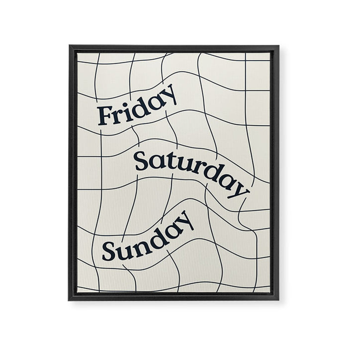 The Weekend Framed Canvas Print Gallery Image 1