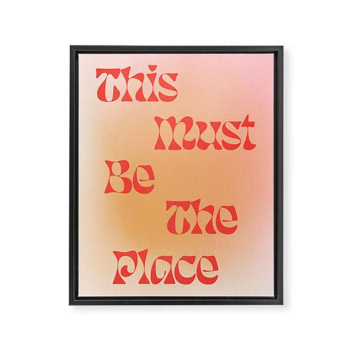 This Must Be The Place: Gradient Edition Framed Canvas Print Gallery Image 1