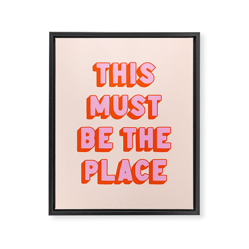 This Must Be The Place: The Peach Edition Framed Canvas Print Gallery Image 6