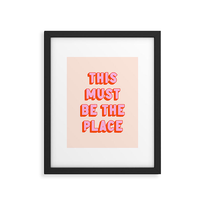 This Must Be The Place: The Peach Edition Framed Art Print Gallery Image 1