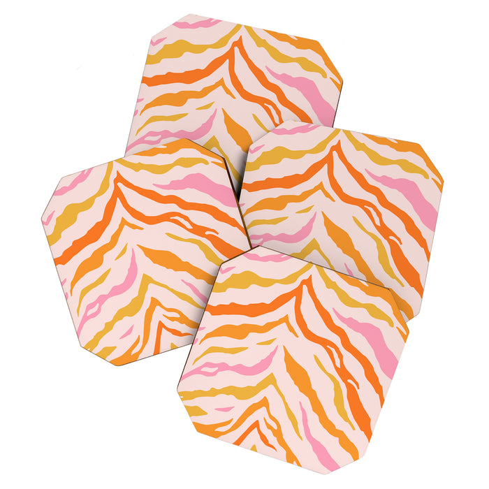 Tiger: PATTERN 07 | The Peach Edition Coaster Gallery Image 1